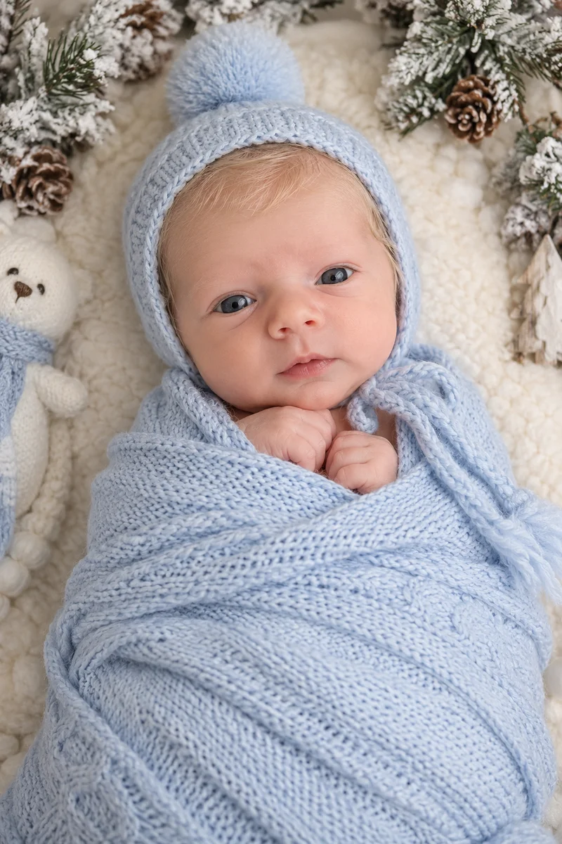 Newborn portrait — Winter Wonder theme